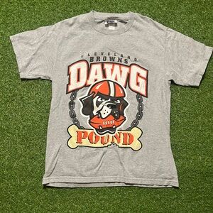 Vintage 90s Cleveland Browns Dawg Pound Gray T-Shirt